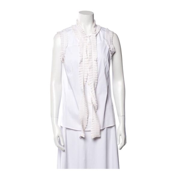 Tory Burch white Tank Top size 4 - Picture 1 of 2